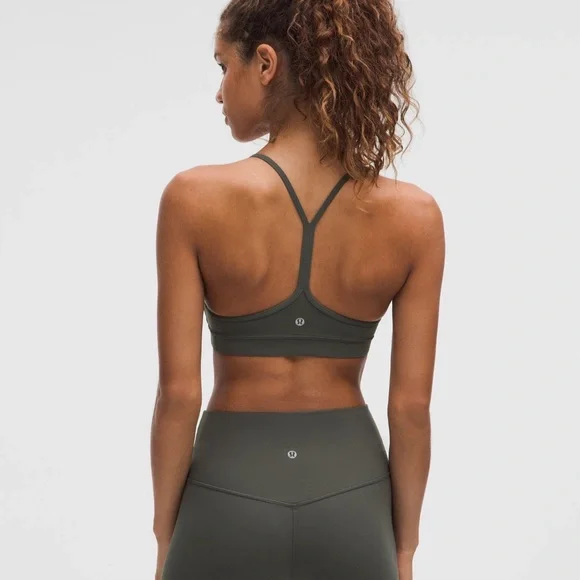 LULULEMON Flow Y Bra Nulu Light Support A-C Cups w Pads NWOT size 10 square tag - Picture 2 of 8